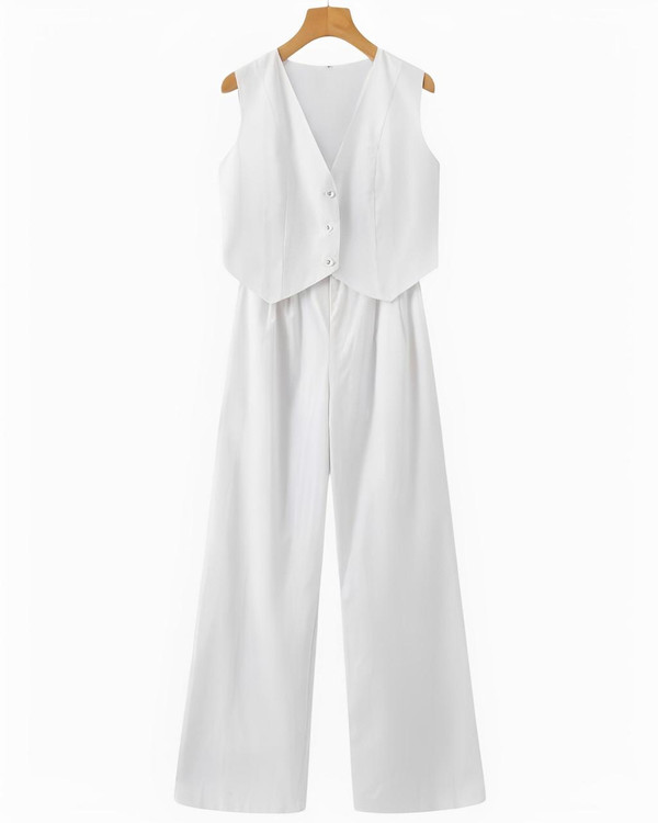 Ensemble Deux Pièces en Lin – Classy Lady™ zaxx