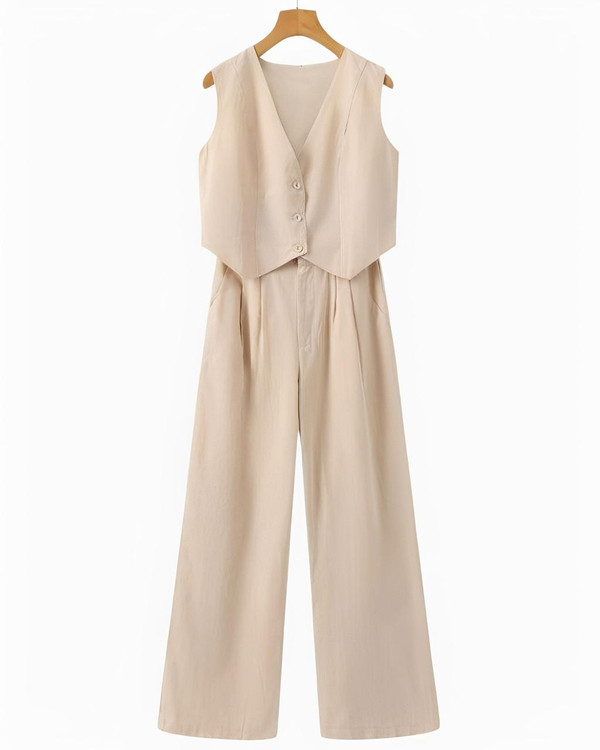 Ensemble Deux Pièces en Lin – Classy Lady™ zaxx