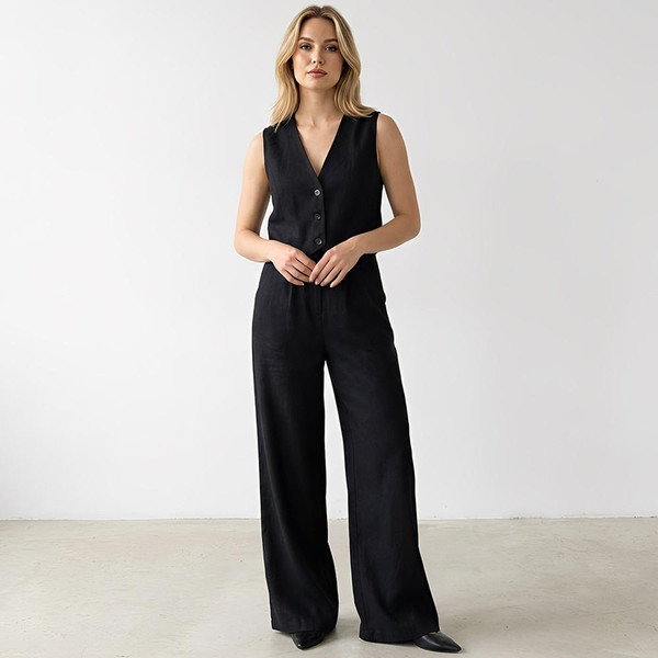 Ensemble Deux Pièces en Lin – Classy Lady™ zaxx