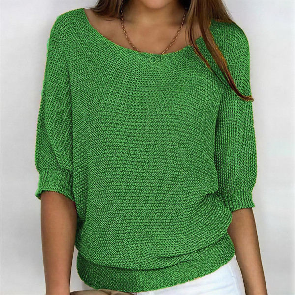 Pull Uni à Col Rond et Manches 3/4 – Calenya™ zaxx