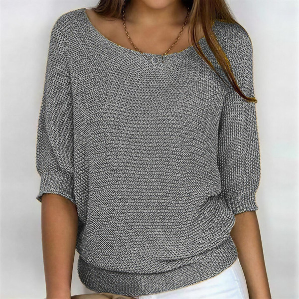 Pull Uni à Col Rond et Manches 3/4 – Calenya™ zaxx