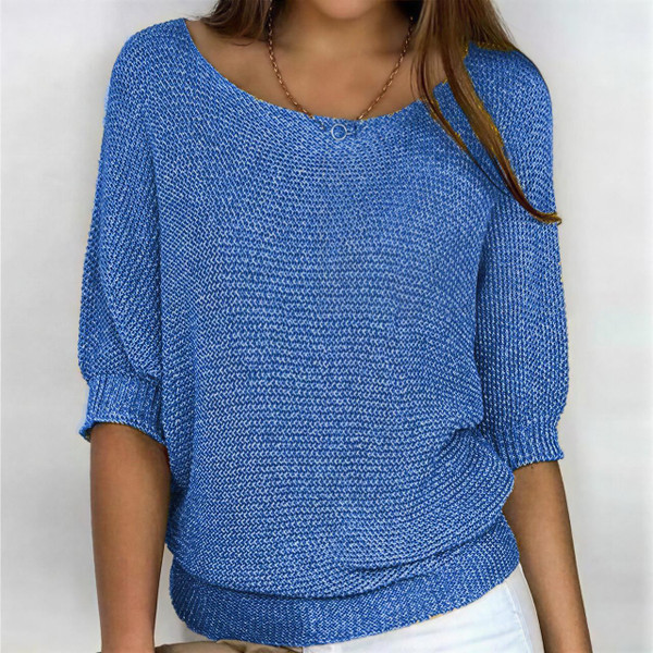Pull Uni à Col Rond et Manches 3/4 – Calenya™ zaxx