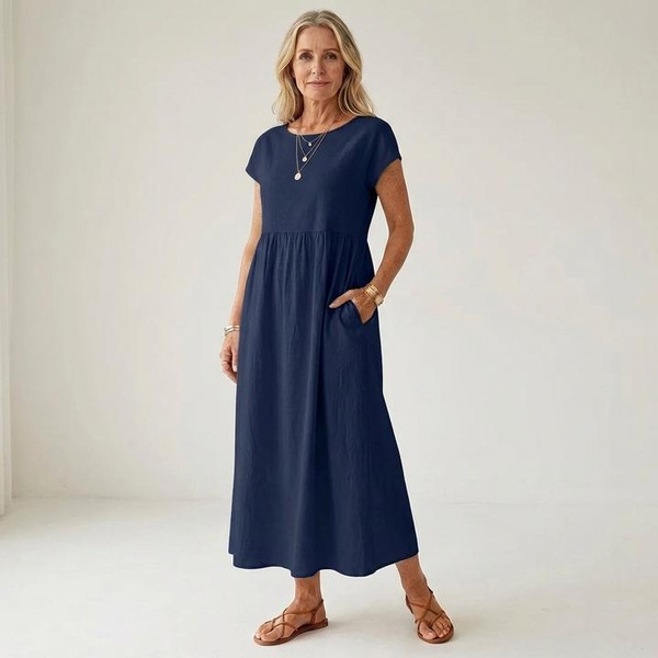 Robe Midi en Coton Doux – Gabrielle™ zaxx