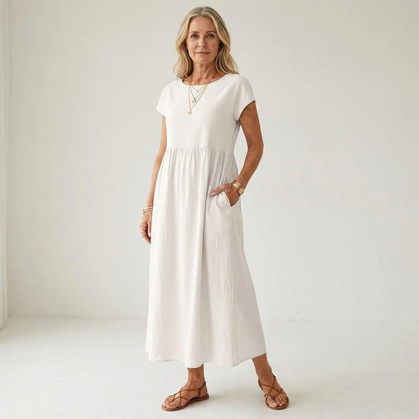 Robe Midi en Coton Doux – Gabrielle™ zaxx