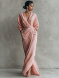 Robe Longue Élégante à Col V – Karen™ zaxx