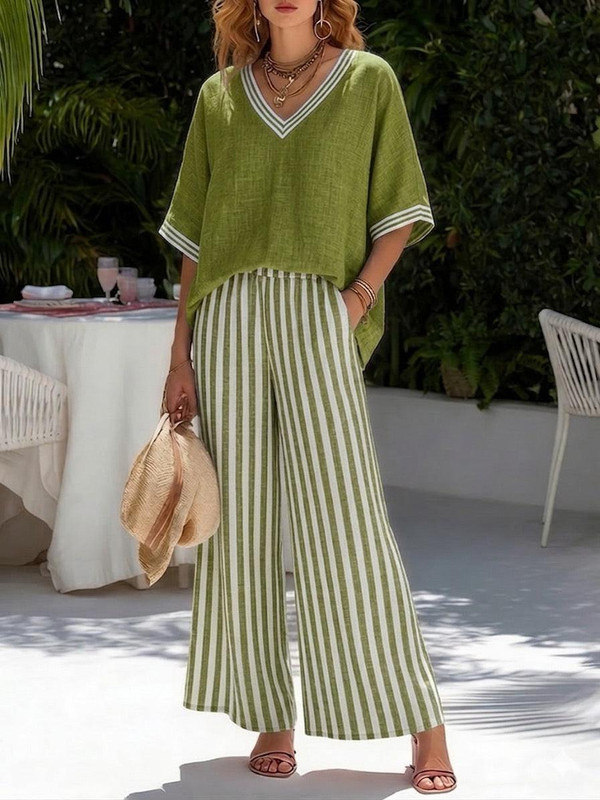 Ensemble d’Été Ample avec Pantalon Fluide – Amélia™ zaxx