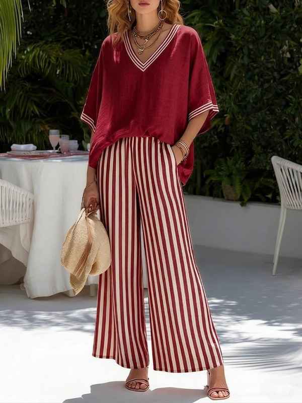 Ensemble d’Été Ample avec Pantalon Fluide – Amélia™ zaxx