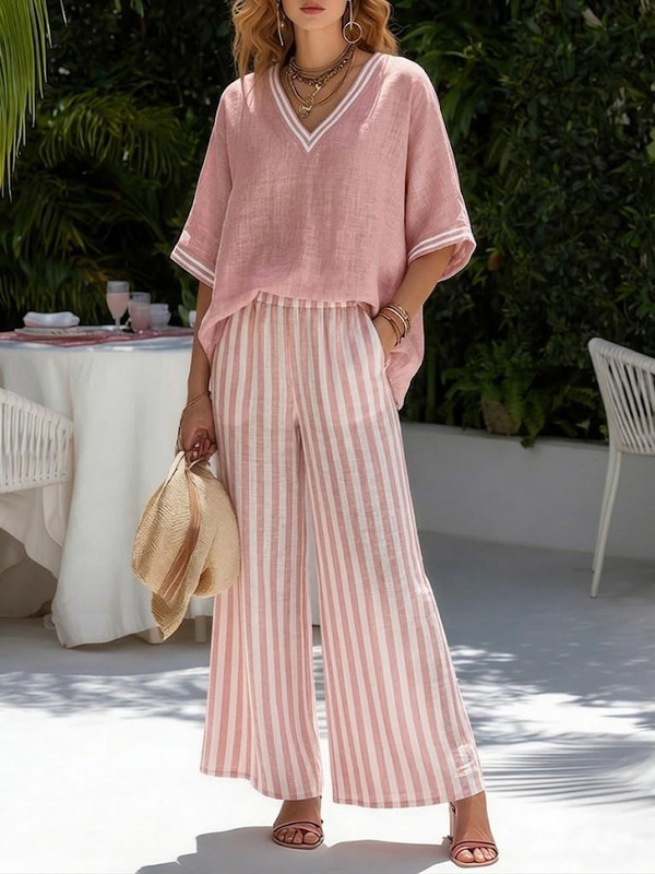 Ensemble d’Été Ample avec Pantalon Fluide – Amélia™ zaxx