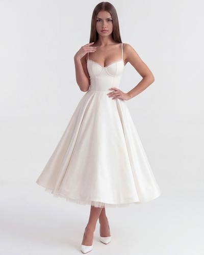 Robe Midi à Volants en Tulle avec Poches Discrètes – Selene™ zaxx