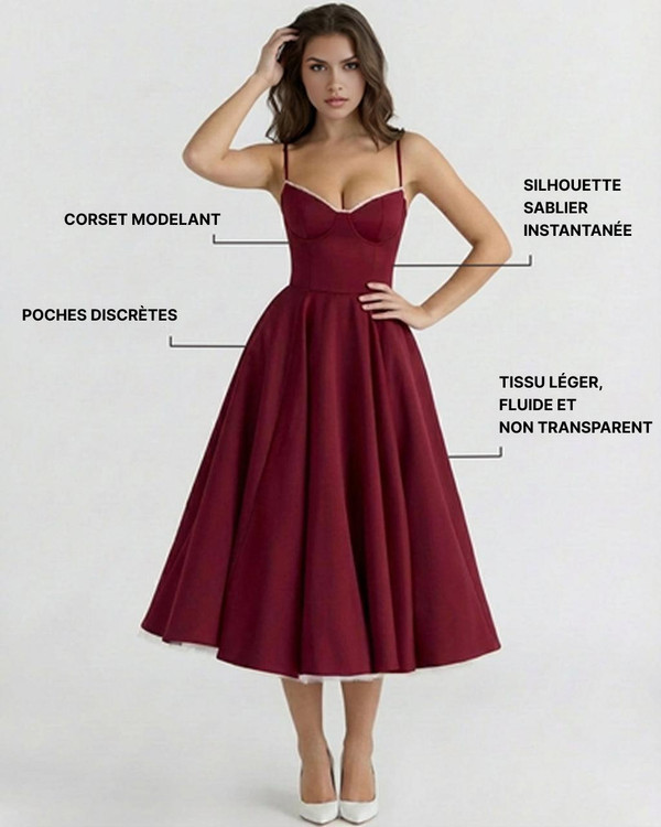 Robe Midi à Volants en Tulle avec Poches Discrètes – Selene™ zaxx
