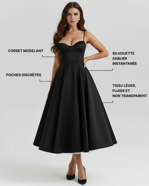 Robe Midi à Volants en Tulle avec Poches Discrètes – Selene™ zaxx