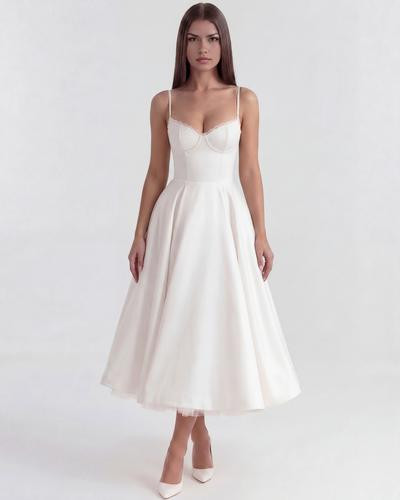 Robe Midi à Volants en Tulle avec Poches Discrètes – Selene™ zaxx