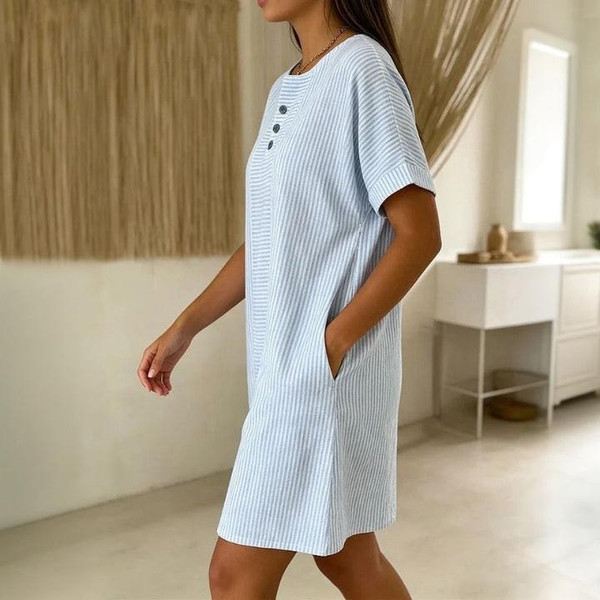 Robe Rayée Décontractée – Veloria™ zaxx