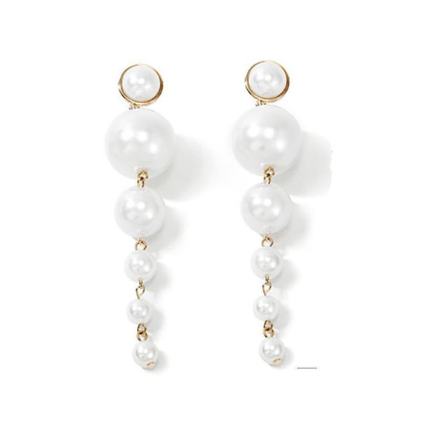 Boucles doreilles a perles elegantes zaxx