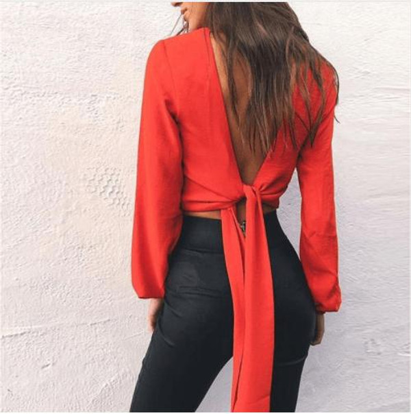 Blouse courte a dos nus Blouse courte a dos nus zaxx