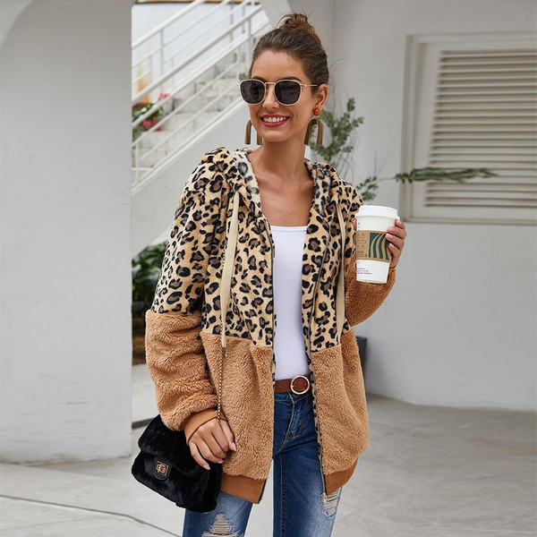 Sweat Leopard a Fermeture zaxx