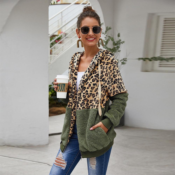 Sweat Leopard a Fermeture zaxx