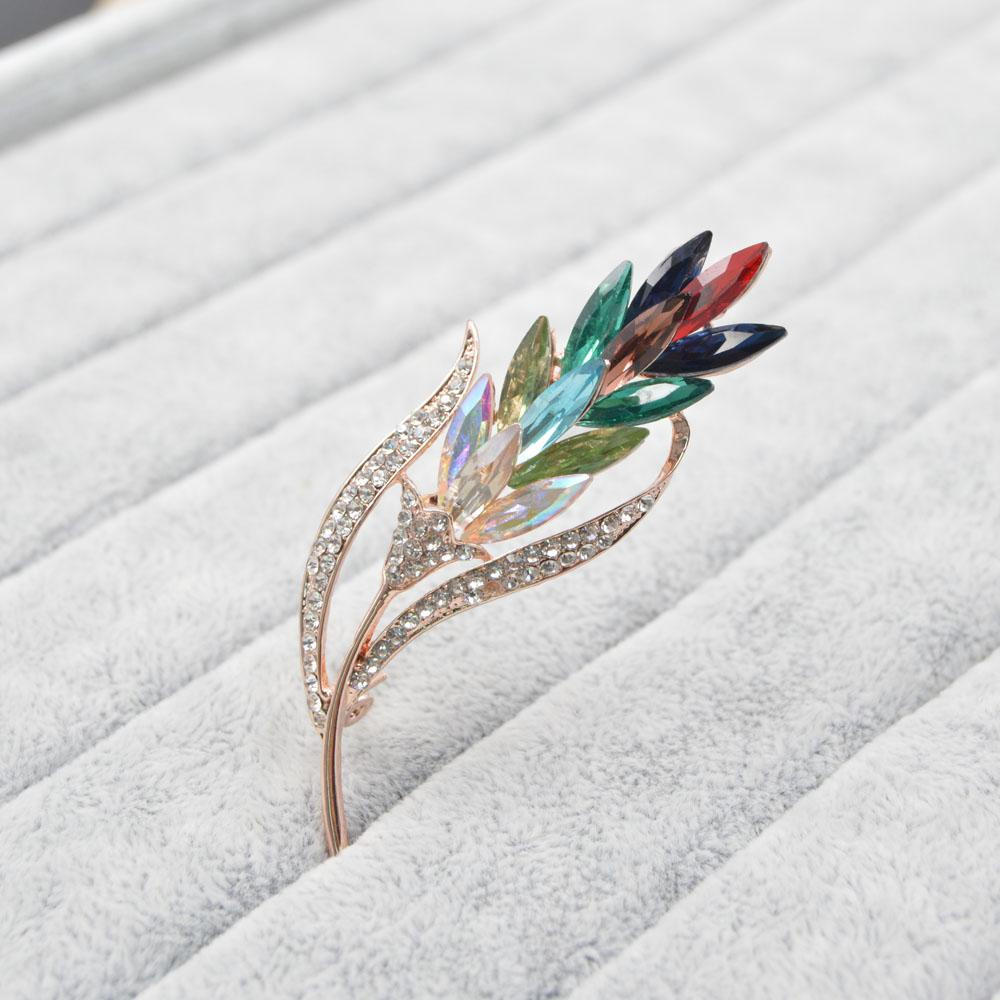 Broche épingle Papillon Arc-en-ciel Avec Cristaux AB - Design Libellule/cocon - Modèle B14 - Marque Plaza - Neuf Avec étiquettes