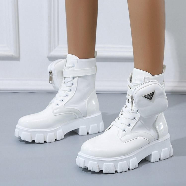 Bottes Gao blanches à semelle en CAV/E both en solde