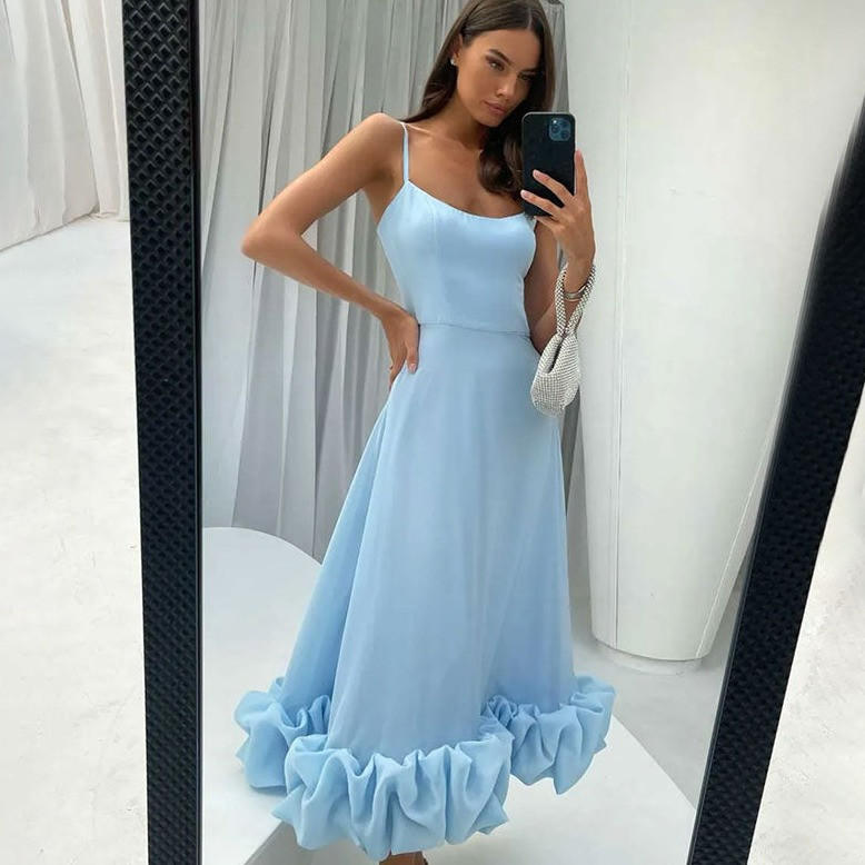 Robe Fine Bretelle Femme Ete Robe Vintage Annu00e9es 50 Pin Up