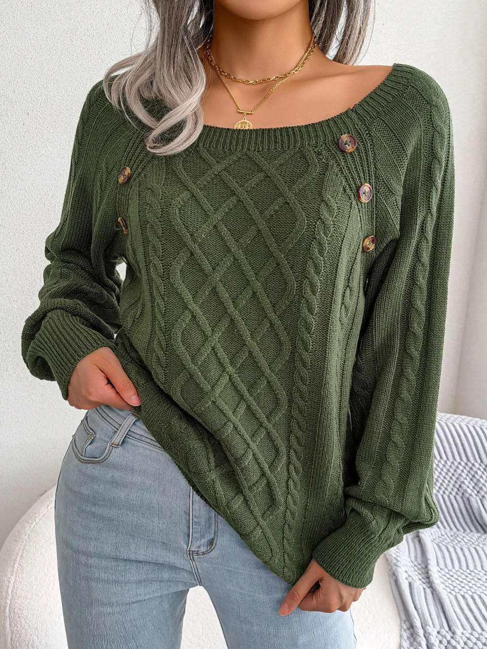 Pull Cardigan Léger American Eagle Outfitters - Taille L Bleu - Occasion Très Bon état