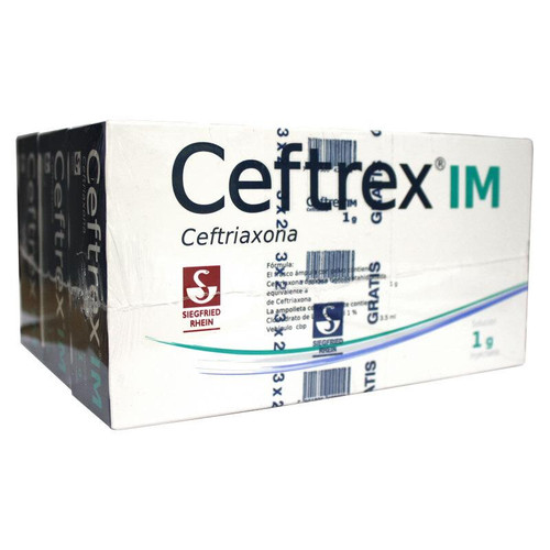 Ceftrex IM 1GR Solución Inyectable Caja x 3 Ámpulas