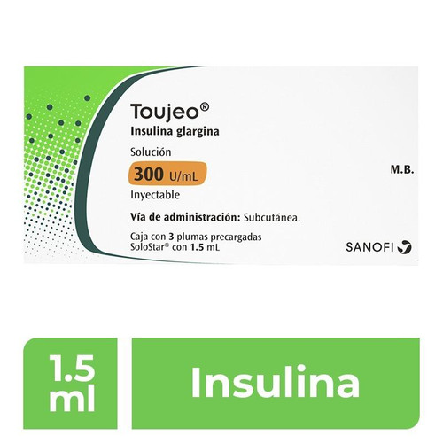 Toujeo 300U/ML Solución Inyectable x 3 Plumas Prellenadas 1.5ML