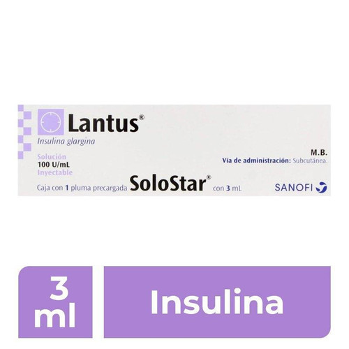 Lantus Solostar 100U/ML Caja x 1 Pluma Prellenada Solución Inyectable 3ML