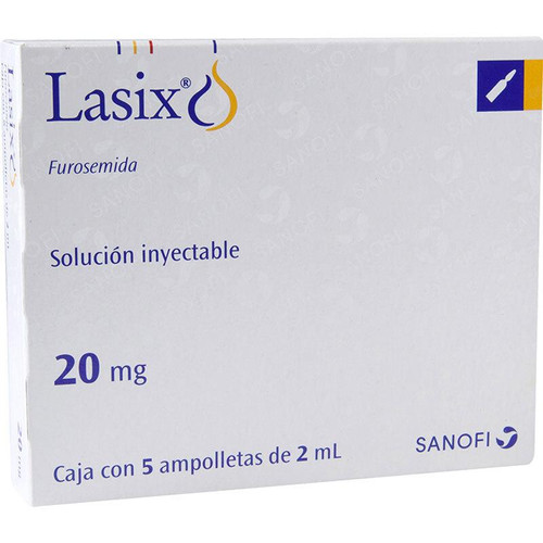 Lasix 20MG Solución Inyectable Caja x 5 Ampolletas