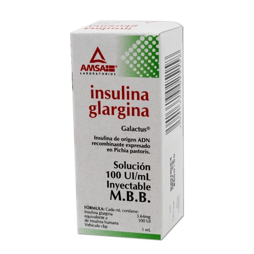 Insulina Glargina 100UI/ML Solución Inyectable x Frasco Ámpula 10ML