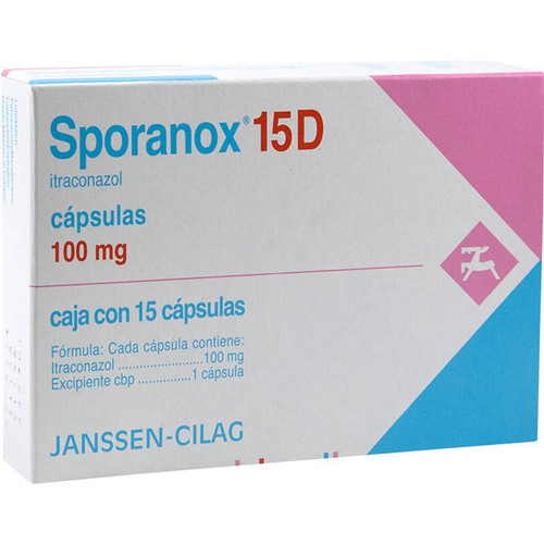 Sporanox 15D 100MG Caja x 15 Cápsulas