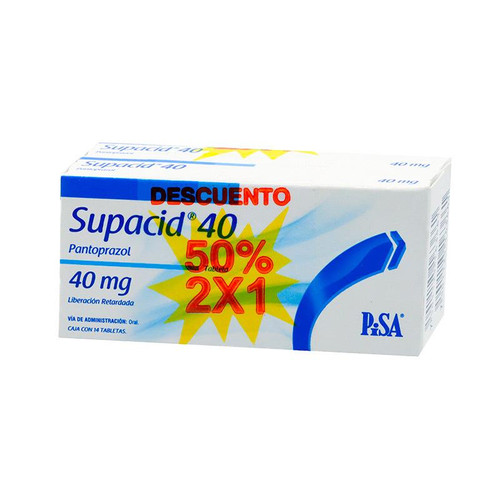 Supacid 40MG liberación retardada 2 Cajas x 14 Tabletas