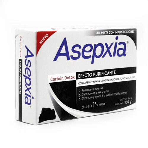 Asepxia Carbon Detox Jabón Barra x 100GR