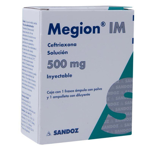 Megion IM 500MG Solución Inyectable Caja x 1 Ampolleta 2ML