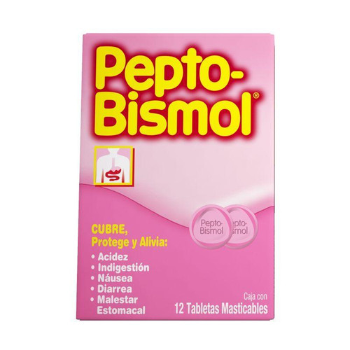 Pepto Bismol Caja x 12 Tabletas Masticables