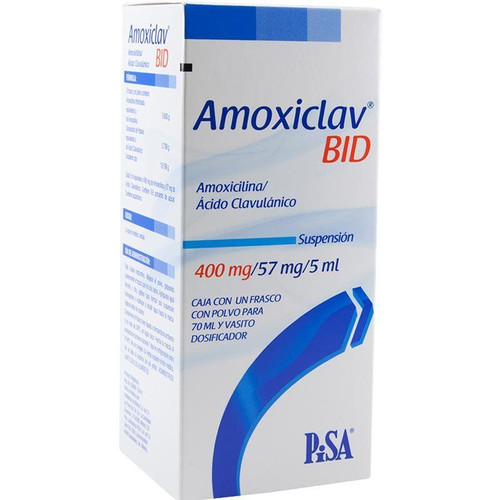 Amoxiclav Bid 400MG/57MG Suspensión Frasco 70ML