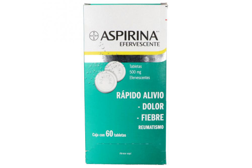 Aspirina Efervescente 500MG Caja x 60 Tabletas