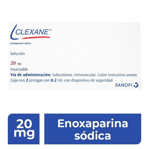 Clexane 20MG Solución Inyectable Caja x 2 Jeringas Prellenadas 0.2ML