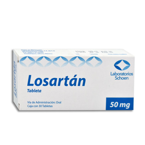 Losartan 50MG Schoen Caja x 30 Tabletas