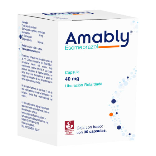 Amably 40MG Frasco x 30 Cápsulas Liberación Retardada