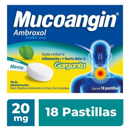 Mucoangin Menta Caja x 18 Pastillas