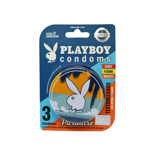 Playboy Preservativos Paradise Lata x 3 Unidades
