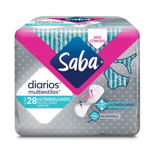 Panty Protector Saba Diarios Ultradelgado Bolsa x 28 Unidades