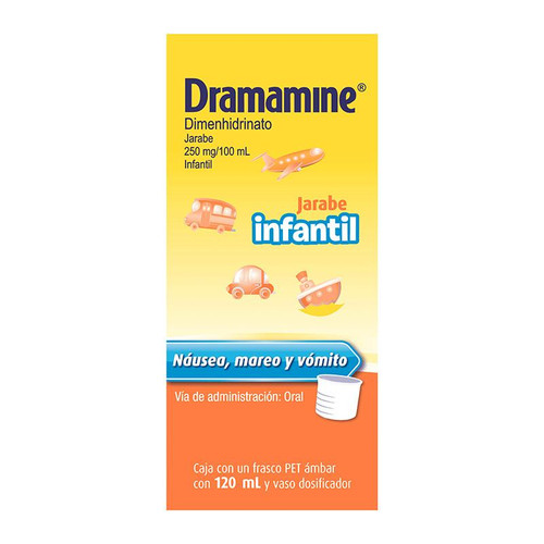 Dramamine Jarabe Infantil Frasco Dosificador 120ML