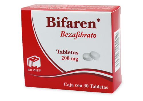 Bezafibrato 200MG BIOMEP Caja x 30 Tabletas