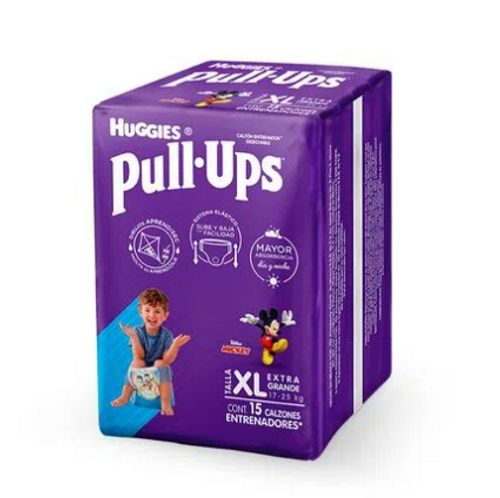 Huggies Pull Ups Niño Extragrande Calzón Entrenador Bolsa x 15 Unidades