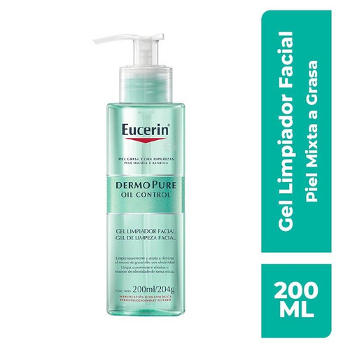 Eucerin Dermo Pure Oil Gel Limpiador Facial 200ML