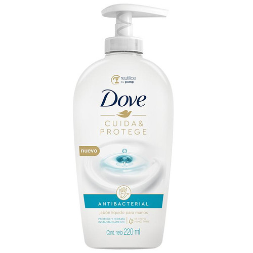 Dove Jabón Líquido para Manos Antibacterial 220ML