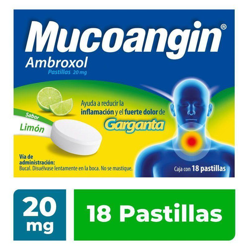 Mucoangin Limón Caja x 18 Pastillas