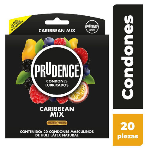 Prudence Caribbean Mix Caja x 20 Condones Masculinos